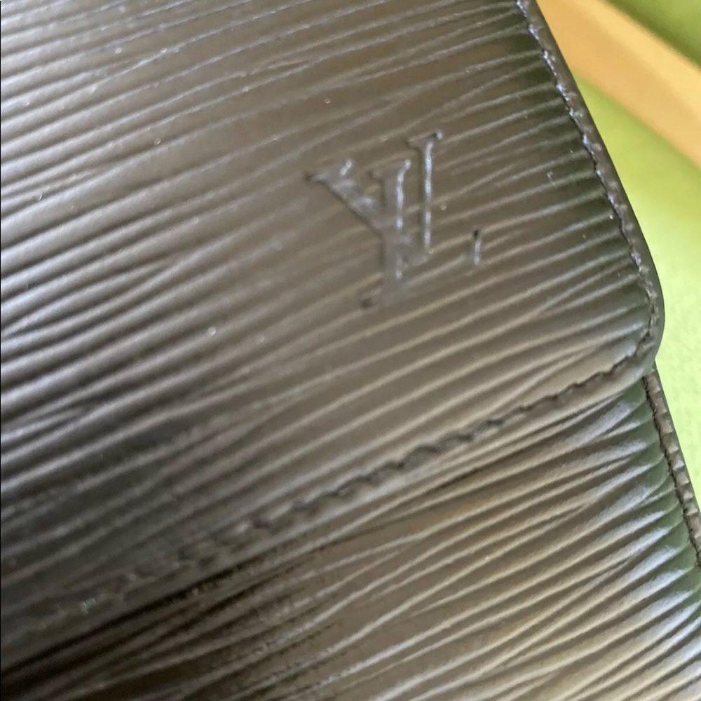 Louis Vuitton Black Epi Forte Tresor Long Wallet